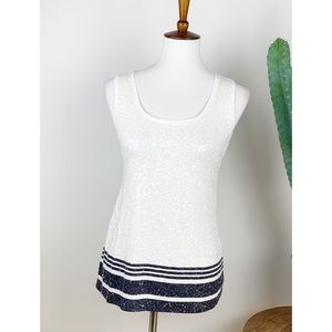 LOFT | Sequin Stripe Tank